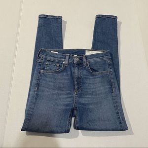 Rag & Bone High Rise Ankle Skinny Light Wash Jeans